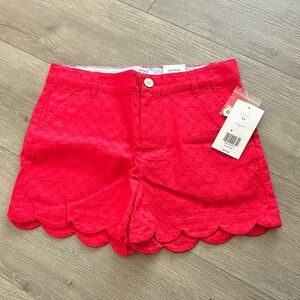 Crown & Ivy Kids Red Scalloped Shorts Brand New With Tags Size 14